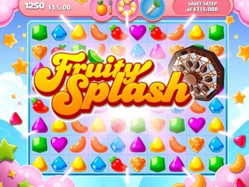 Colorful gameplay screen of Fruity Candy Splash Fruity Candy Splash Game Screen